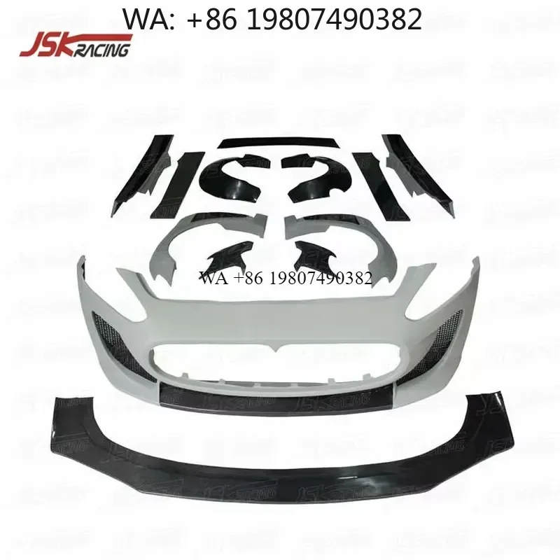 Wmwmnu For Granturismo GT 2007-2015 LB Performance Style Half Carbon Fiber Body Kit Front Bumper Side Skirts Rear