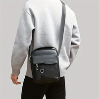 Multi-Purpose Men's Shoulder Bag for Work, PU Crossbody Briefcase with Handle, Professional Casual Daypack 5