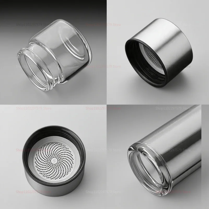 زجاجة شاي زجاجية مزدوجة الجدار 420 مللي بهلوان معزول مع مصفاة شاي زجاجة ماء ساخن مانعة للتسرب للتخييم والسفر والمكتب #6