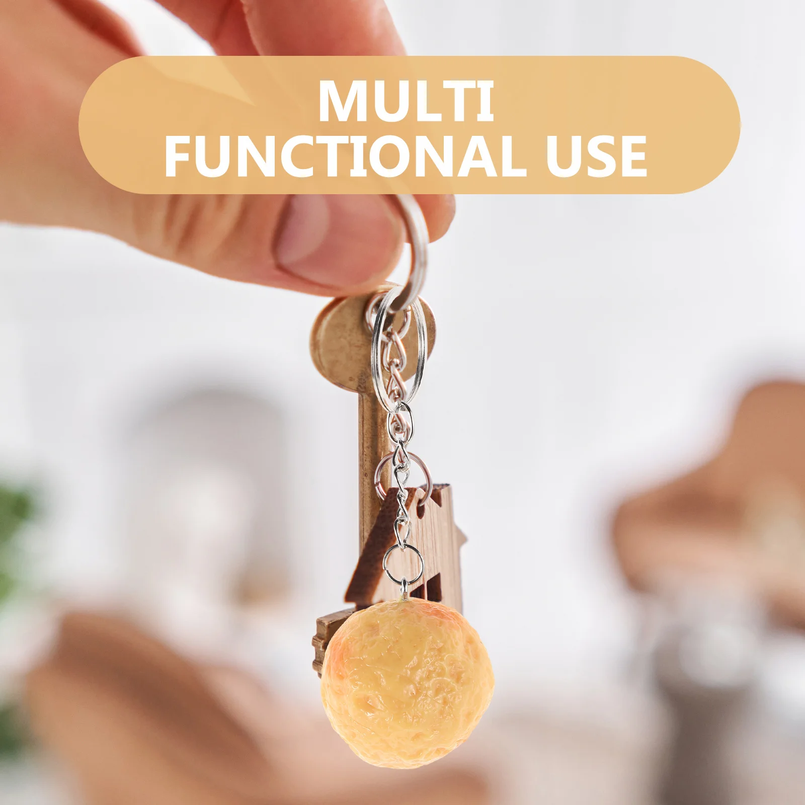 Porte-clés alimentaire mignon, 2 pièces, breloque fruits de mer artificiels pour enfants, jeu de simulation, sac à dos de cuisine, décoration de sac