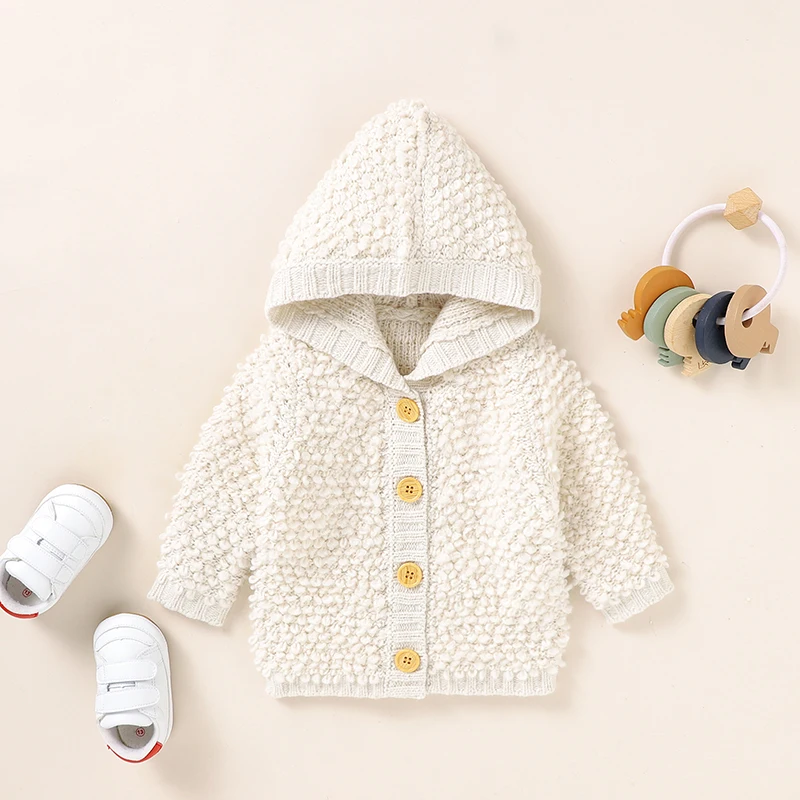 

Baby Sweater Knitted Newborn Boys Girls Hooded Top Long Sleeve Autumn Toddler Infant Clothing Fashion Hoodie Cardigans Outerwear