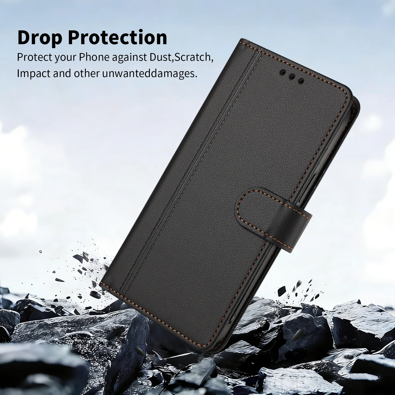 PU Leather Phone Case For Xiaomi POCO X8 Pro Max F8 Ultra F7 M8 M7 C65 Wrist Rope Lanyard Card Slots Wallet Holder Cover Funda view 2