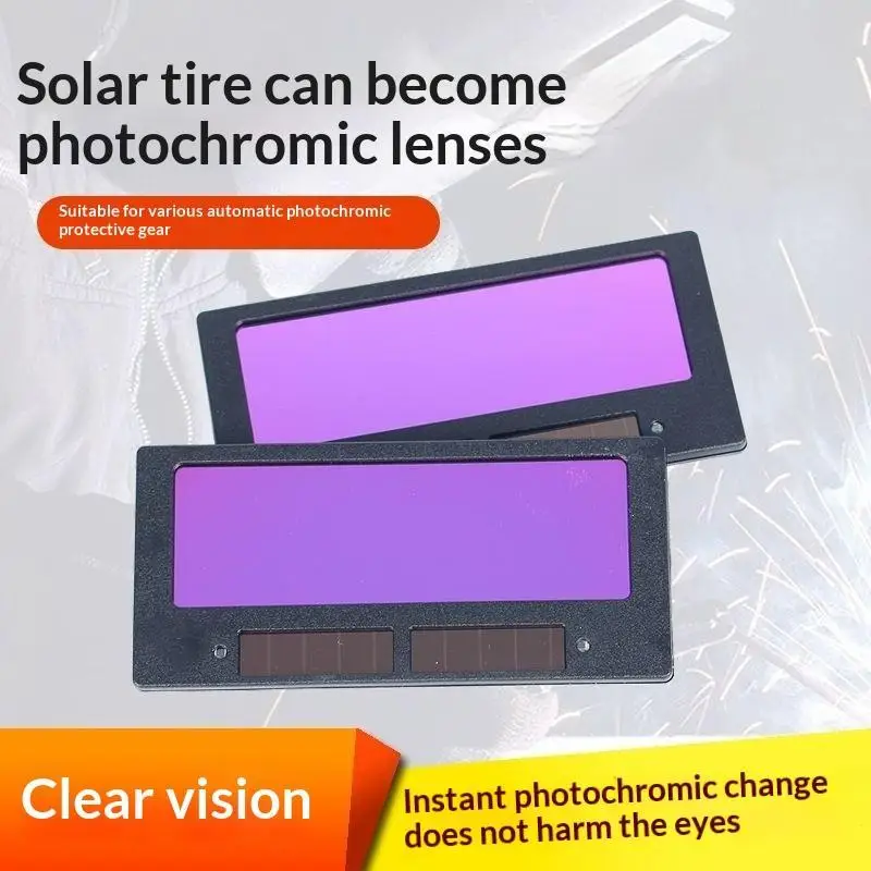New Solar Powered Auto Darkening Welding Lens With Instant Dimming Clear View For Professional Welding Work