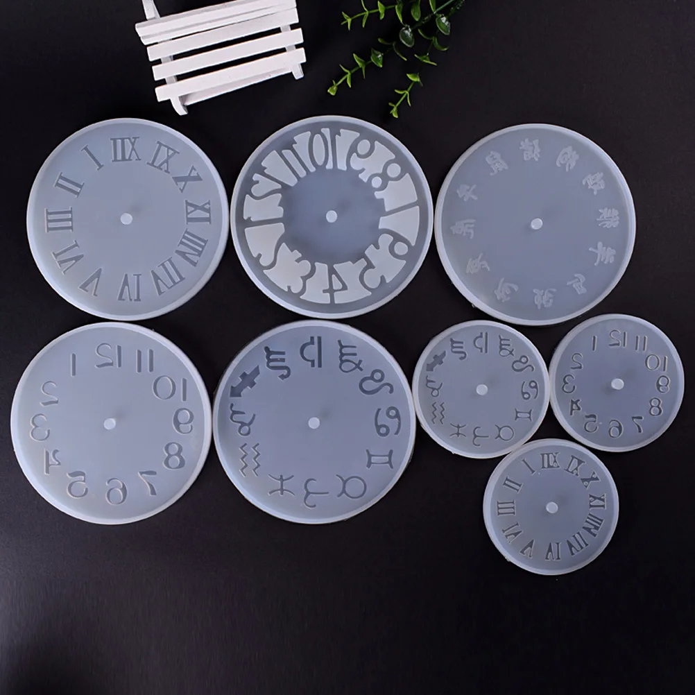 

3pcs Clock Silicone Molds Mirror Dropping Gel Crystal Watch for DIY Epoxy Resin Casting Jewelry Accessories Parts Crafts