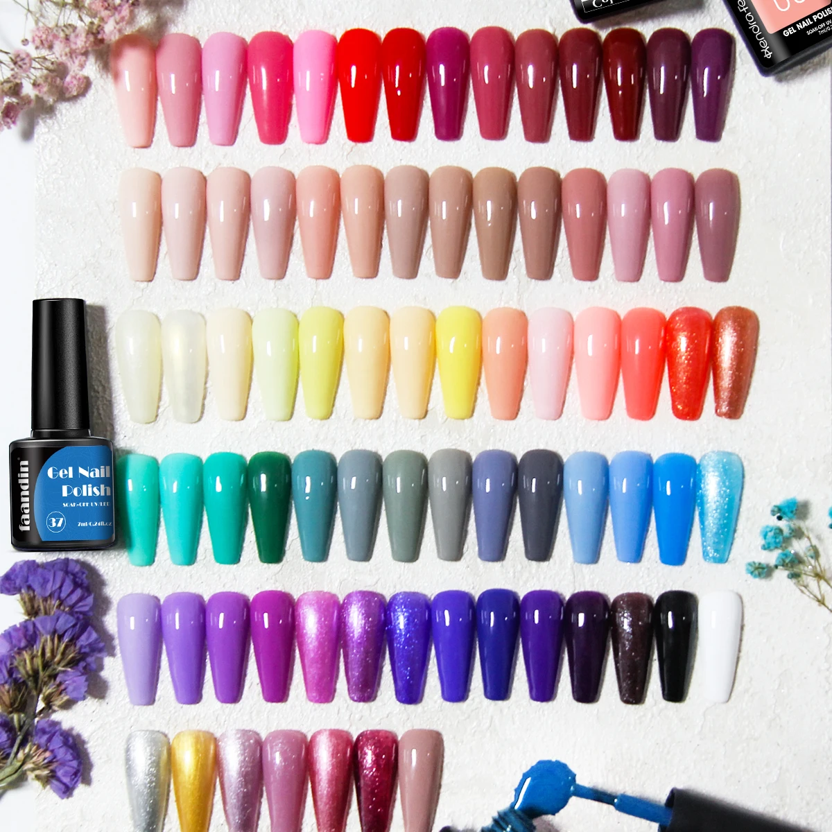 6Pcs/Set Faandin 0.24oz*6 Bottles Gift Box Set, Solid Color Pearlescent Gel Nail Polish Set, Rich Colors, Selected in Purple, Red, and Colorful Tones, Dazzling Nail Polish Gel Set, High-Quality Nail Polish Gel, Long-Lasting and Wear-Resistant, Not Easy to Fade, Easy-To-Remove Nail Polish Gel, Gift for Mom, Gift for Girlfriend, Perfect Gift, Wholesale Nail Polish Gel for Nail Salons