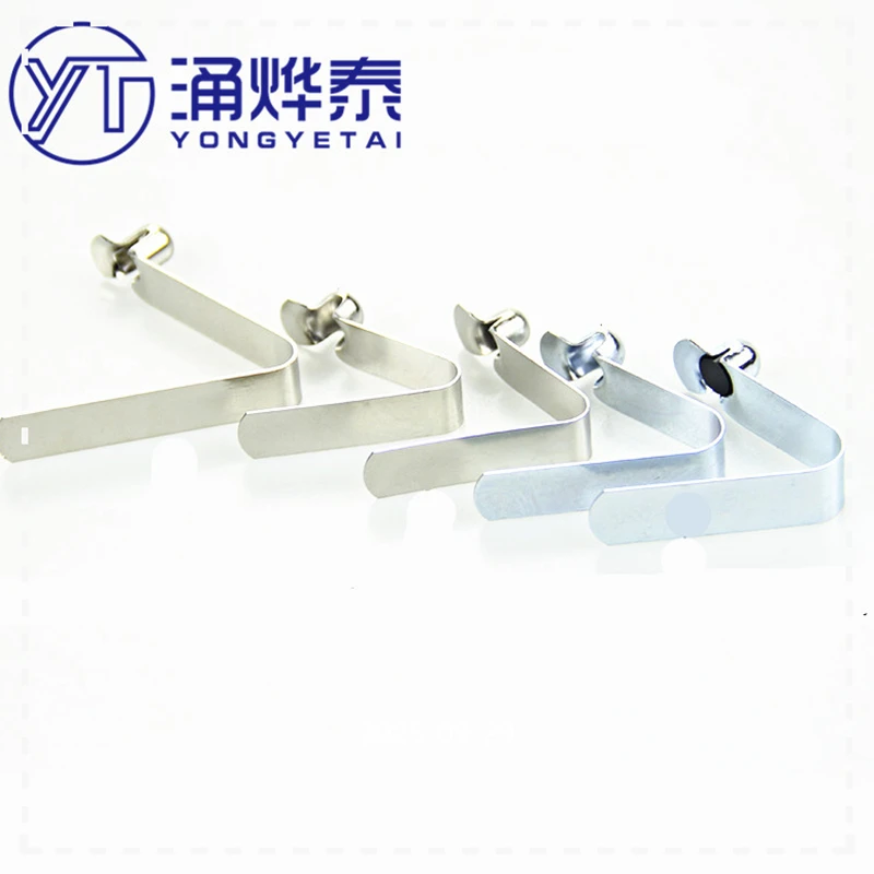 YYT 10PCS V-shaped spring buckle 7-8MM spring sheet single and double head hollow telescopic tube positioning