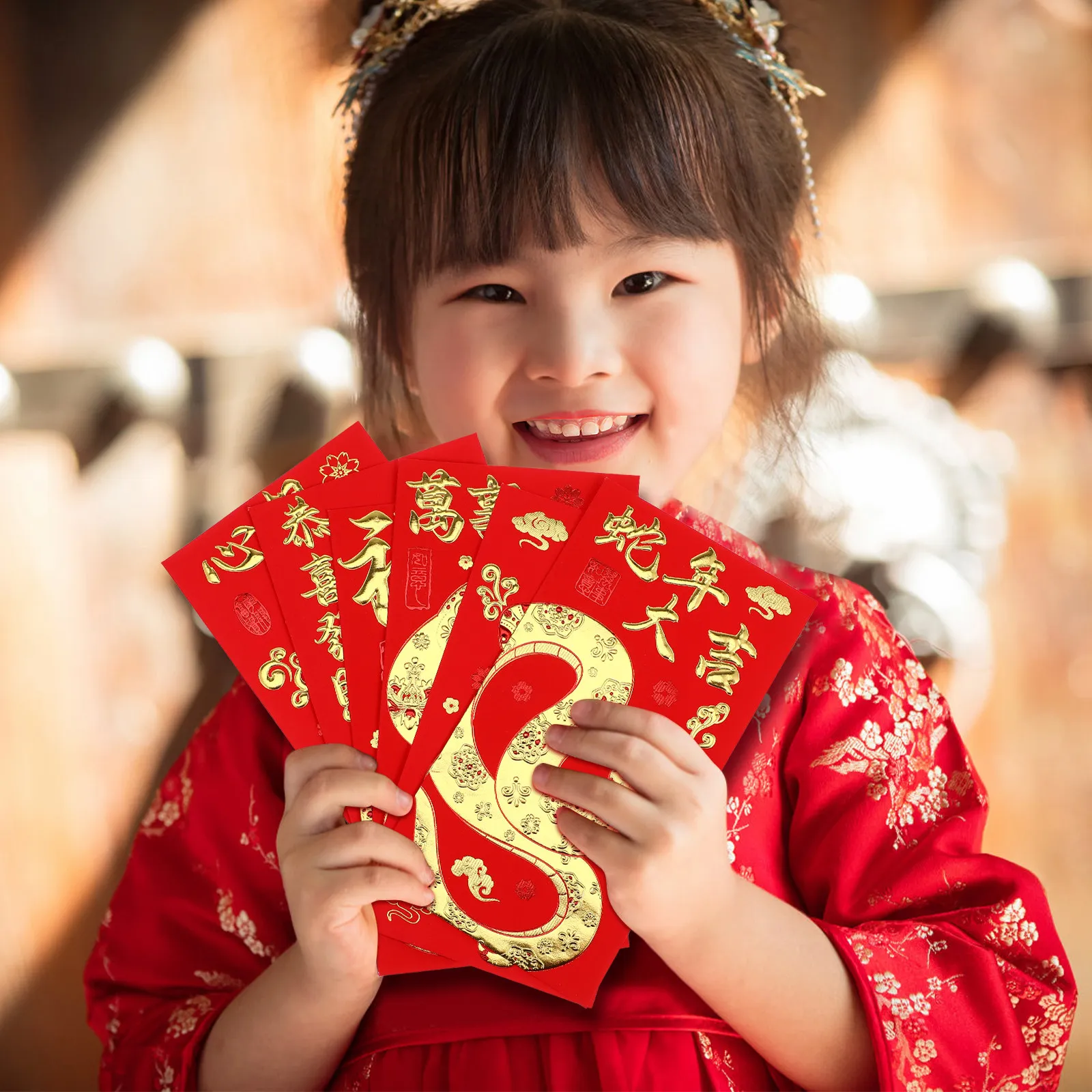

18 Pcs Chinese Red Envelope Envelopes Packet Folding New Year Snake