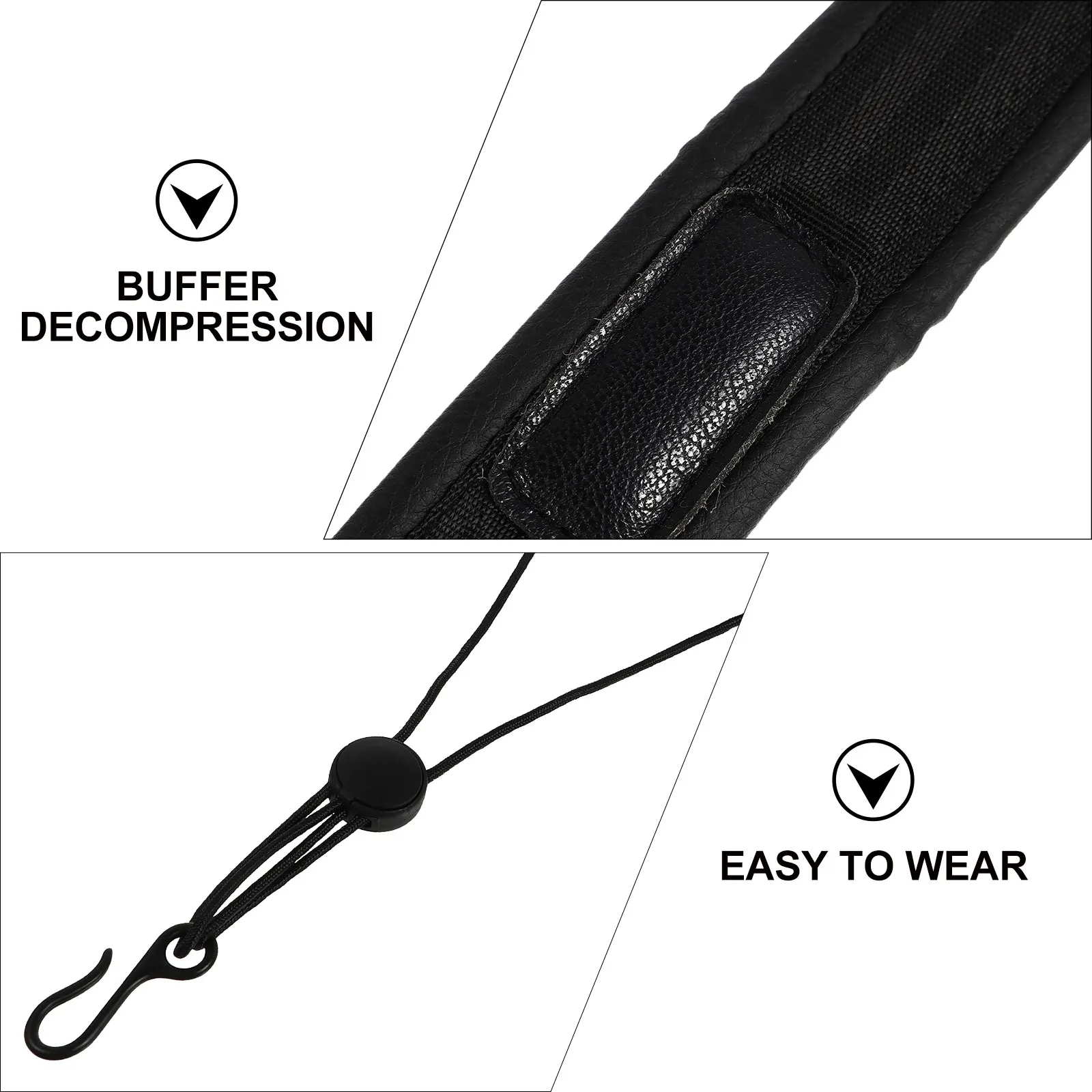 

Saxophone Strap Harness Neck Belt High Quality Fixing Accessory Black Comfortable Supply