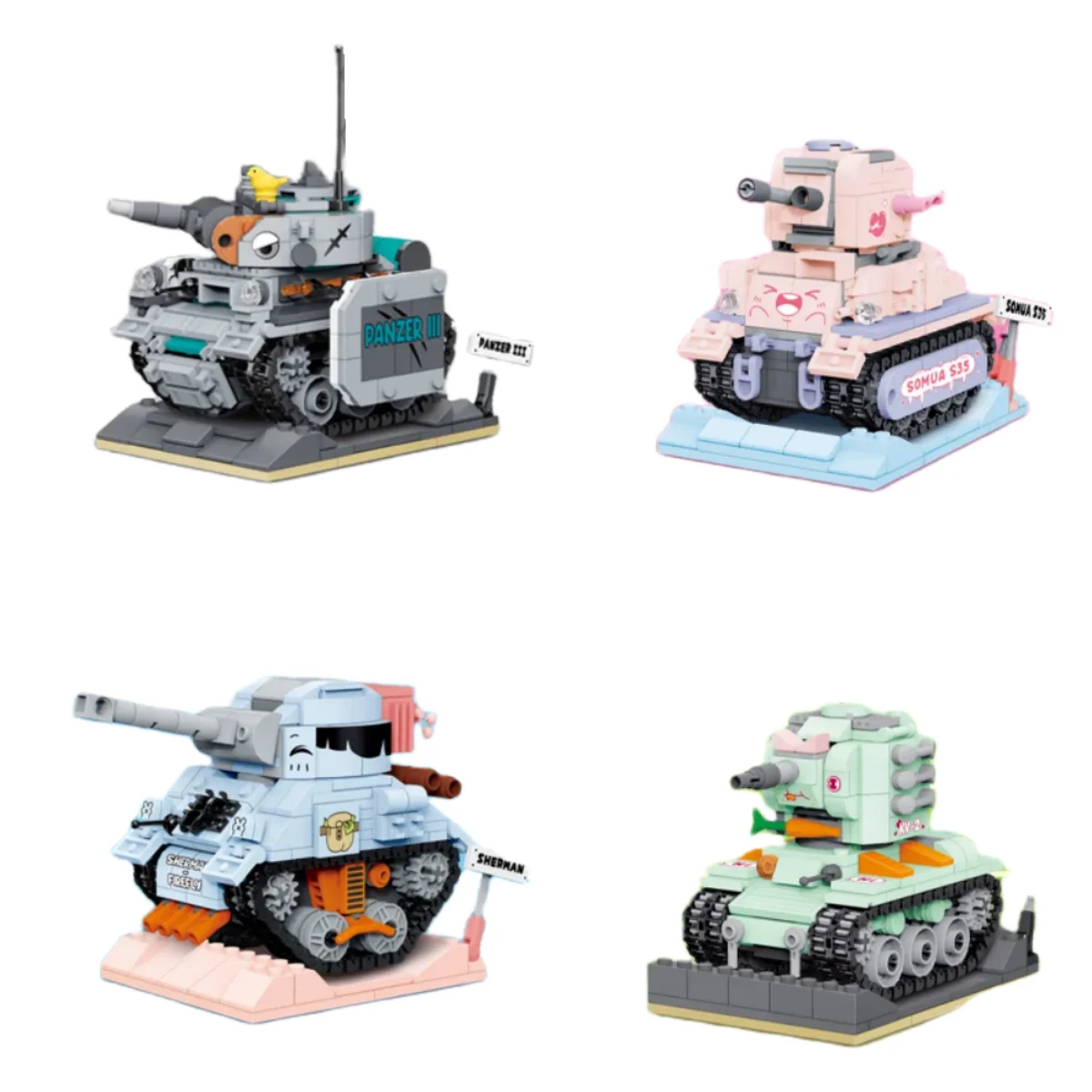 3D DIY Building Blocks - Micro Military Tank Kit Series: Rotates To Your Command, Imaginative Play, Ideal Assembly Toy for Kids