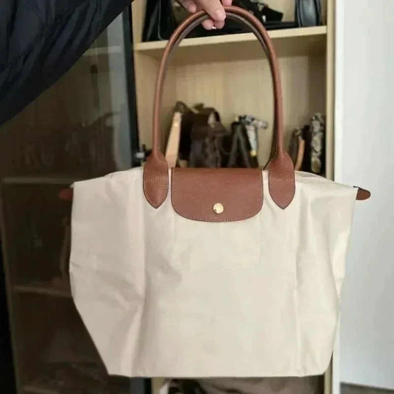 Opvouwbare Hobo Tassen Klassiekers Dame Draagtas Geborduurde Schoudertassen Vrouw Mode Nylon Handtas Commuter Boodschappentas