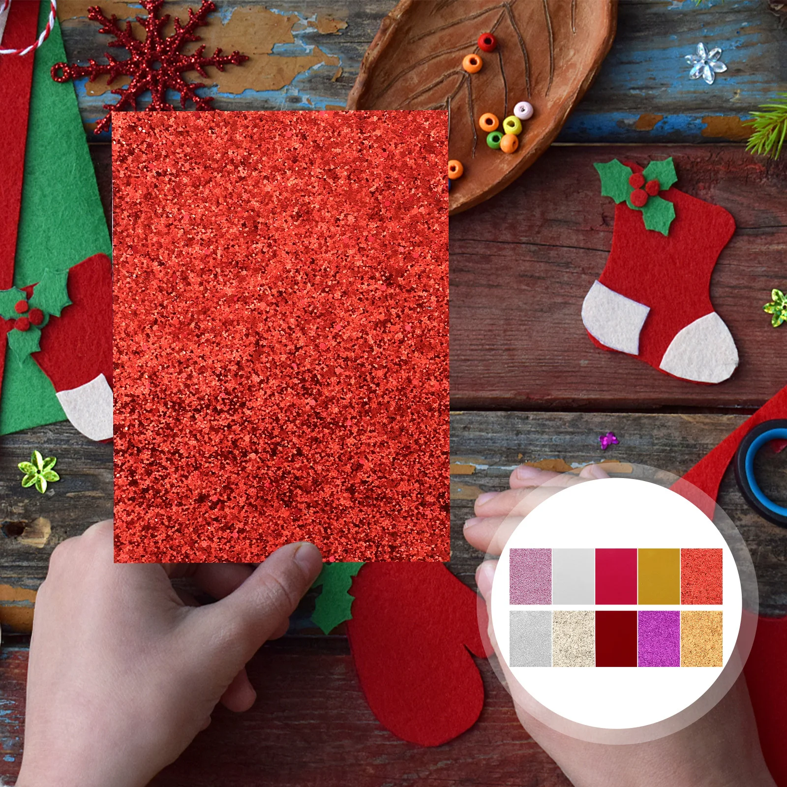 

10pcs Diy Fabric Squares Soft Craft Material For Sewing Quilting Projects Beginner Kit Holiday Christmas Fabric