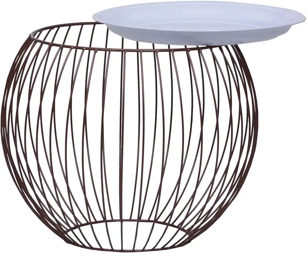 Armazenamento Basket Cocktail Table, mesa de cabeceira, Light Stand, Telefone Stand,Snack Table, suporte de planta, 2 pcs