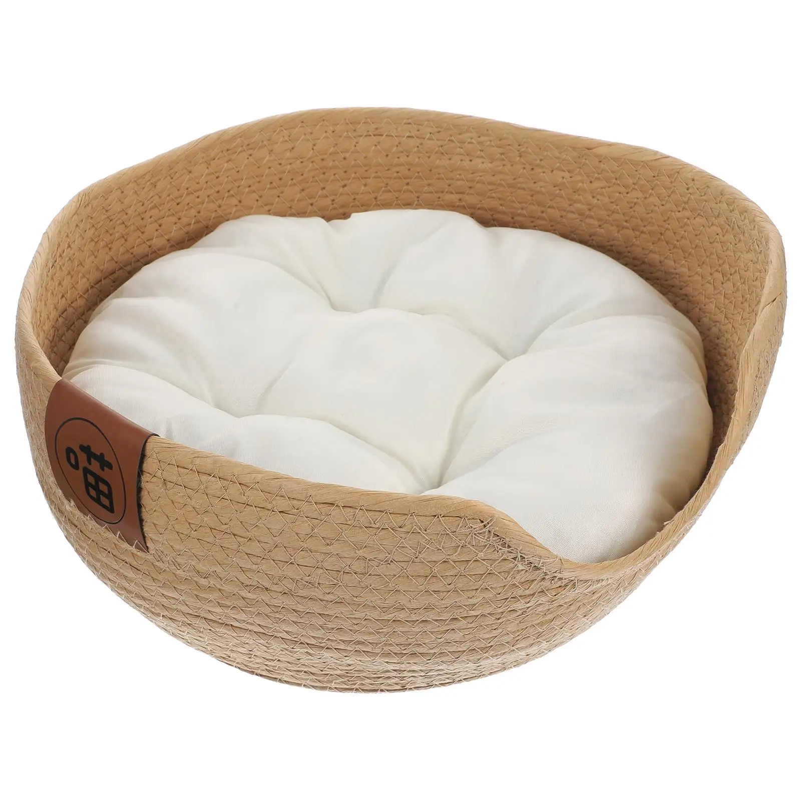 

Summer Pet House Cat Sleeping Bed Nest with Cotton Mat for Woven Beds Comfortable Weaving Hammock