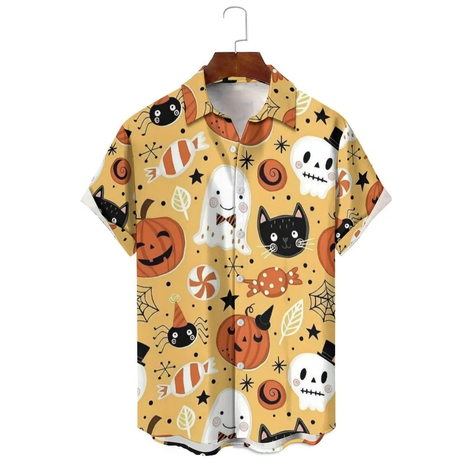 

Men's/Women's Summer Trend Casual Cartoon Cute Irregular Sort Pattern Breathable Simple Fashion Loose Short Sleeve Shirt