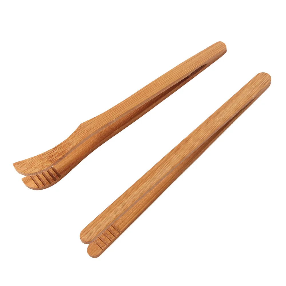 

Bread Muffin Kitchen Clamp Reusable Bamboo Tea Tweezer Toast Clip Food Tongs Gripper