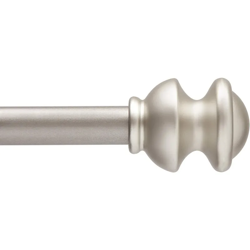 

KN71717 Kendall Knob End Standard Decorative Window Curtain Rod, 48-86" Adjustable Length, Brushed Nickel Finish