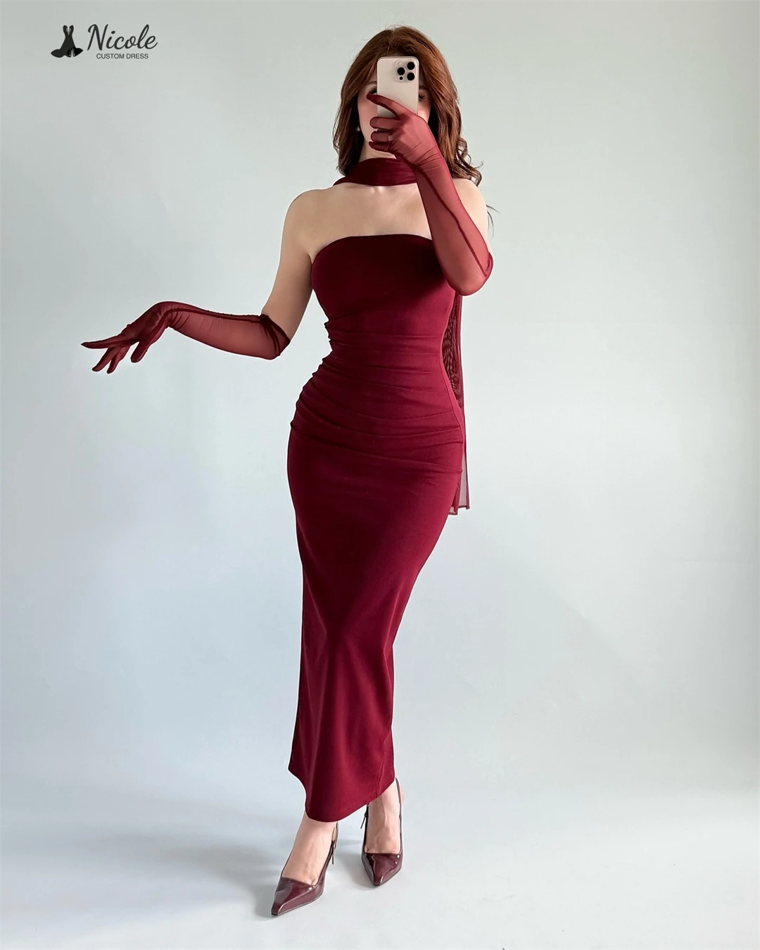 Nicole falda de cola de pez vestidos elegantes de mujer para vestidos de fiesta de boda mujer 2025 vestido de noche hecho a medida para mujer con hombros descubiertos