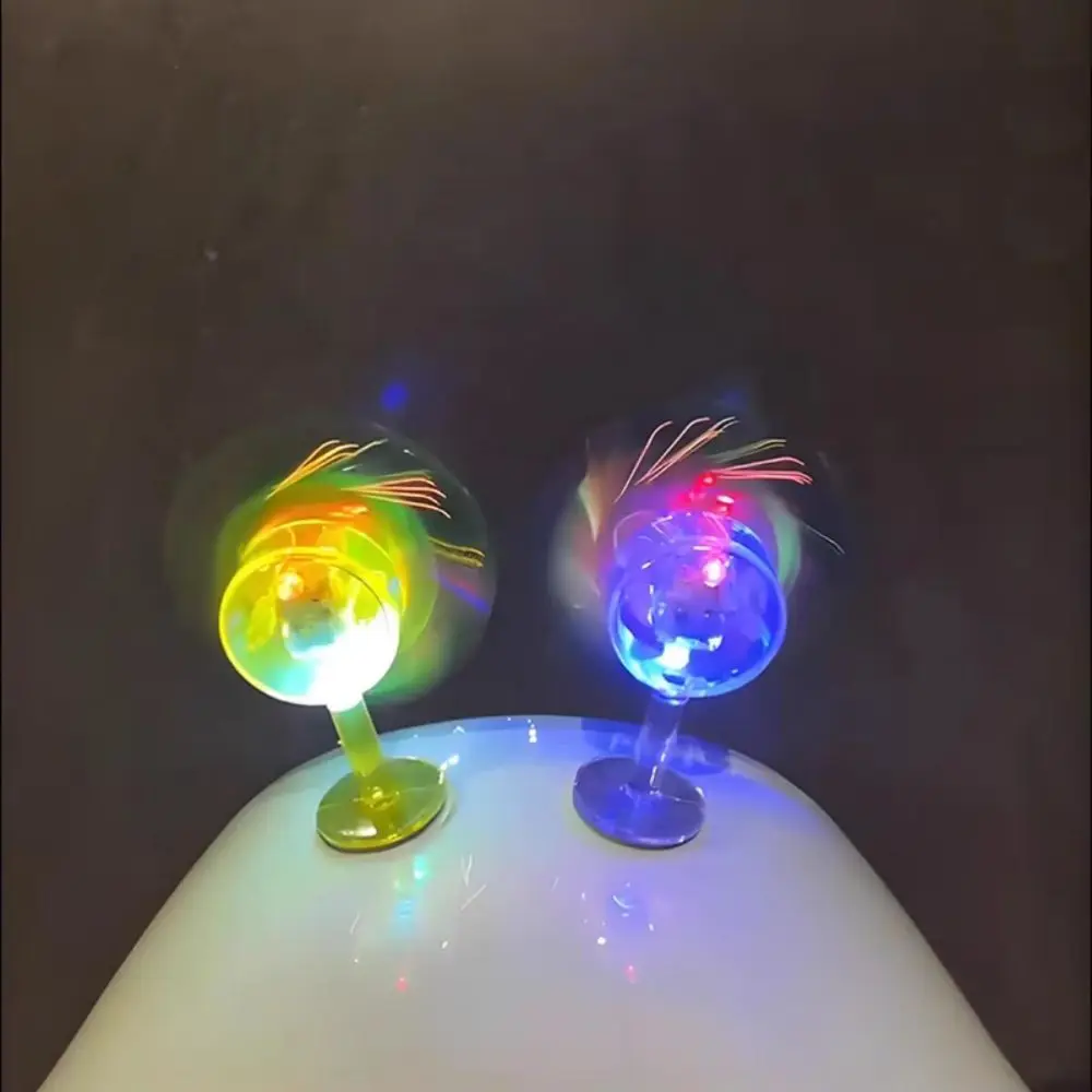 

2Pcs Wind Powered Motorcycle Handlebar Windmill Car Decoration Colorful Motorcycle Handle Decorations Light-Up Wheel Rotating