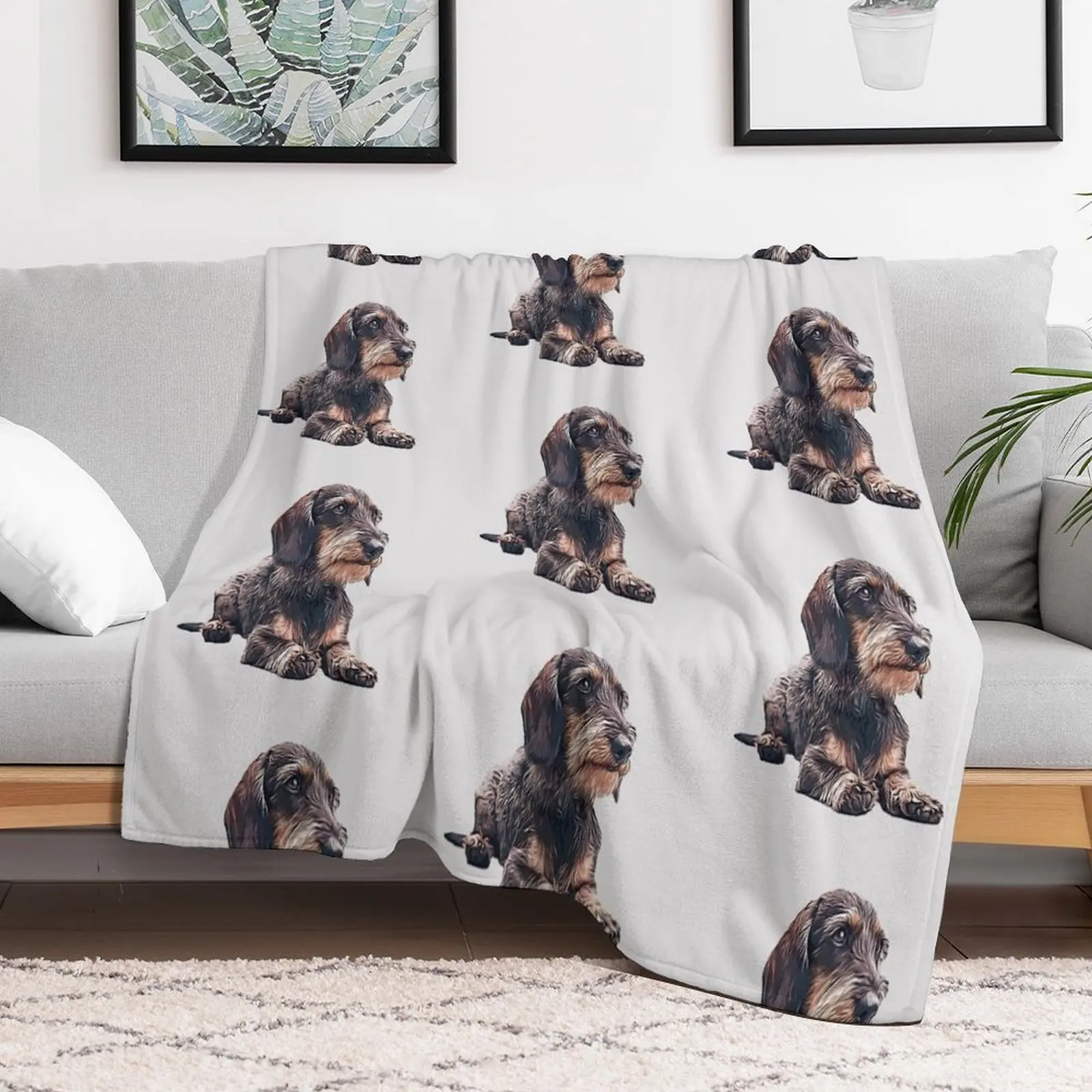 

Dachshund Wire Haired Throw Blanket Furry Thin Extra Large Throw Summer Beddings Blankets Polar Bed linens Blankets