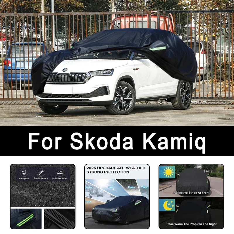 

For Skoda Kamiq All-Weather Car Covers 6-in-1 Waterproof Dustproof UV Proof Snowproof Scratch Resistant Protection