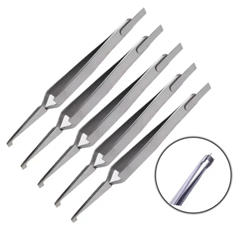 Dentistry Orthodontic Tweezers Dental Bracket Positioning Tweeze Stainless Steel Serrated Pliers  Dentist Care Correction Tools