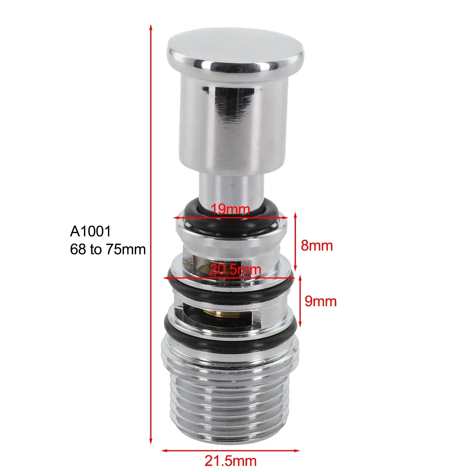 صمام مفتاح الدش محمل بزنبرك، حوض استحمام ثلاثي، طلاء كروم نحاسي، مقاوم للتآكل #5