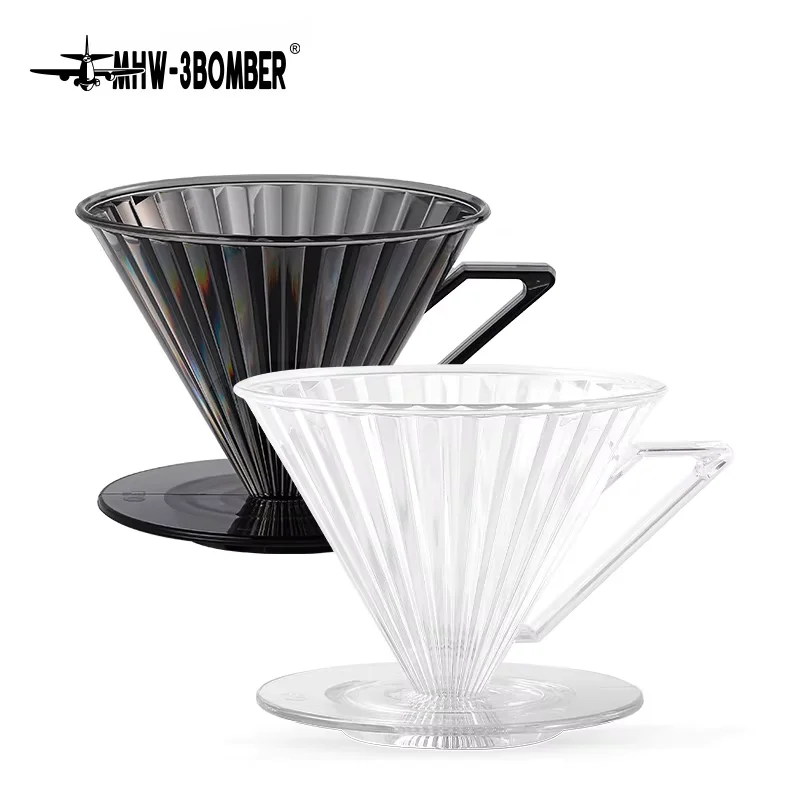 

MHW-3BOMBER Pour Over Coffee Dripper With Handle Drip Coffee Cone Filters Delicate Shatter-Resistant Filter Cups Barista Tools