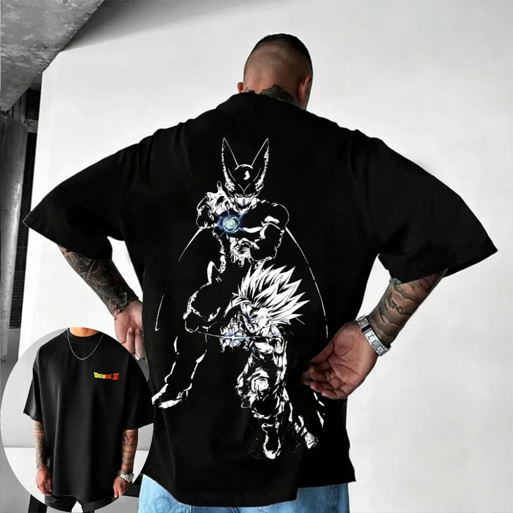 2026 New Dragon Ball Men's and Women's T-Shirts Son Gohan Cell Anime Tee Summer Short Sleeves Parent-child Outfits