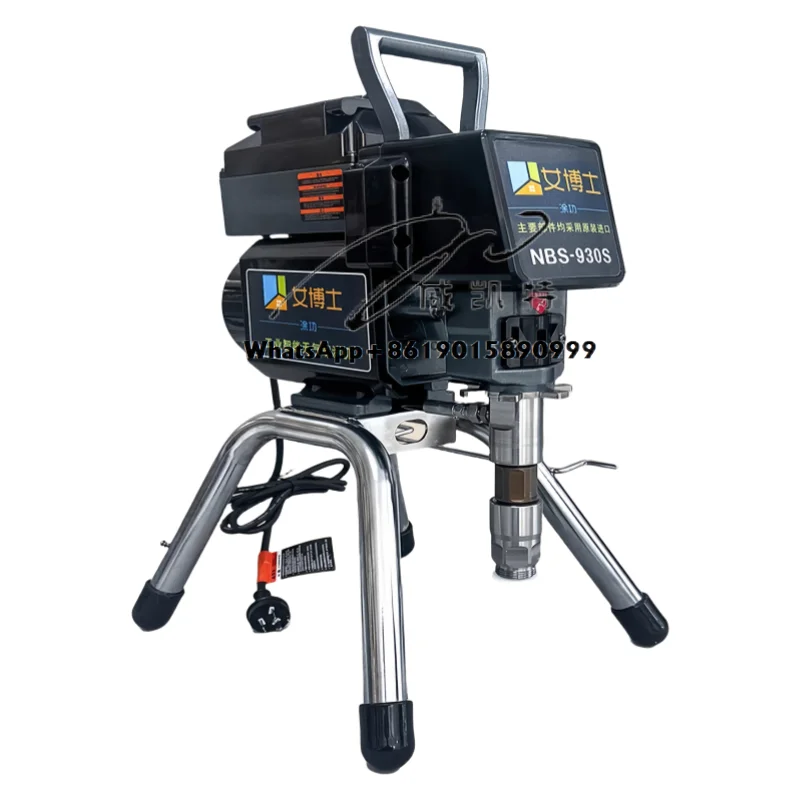 NBS-930S آلة رش ذكية صامتة عالية الضغط بدون هواء، معدات رش طلاء اللاتكس