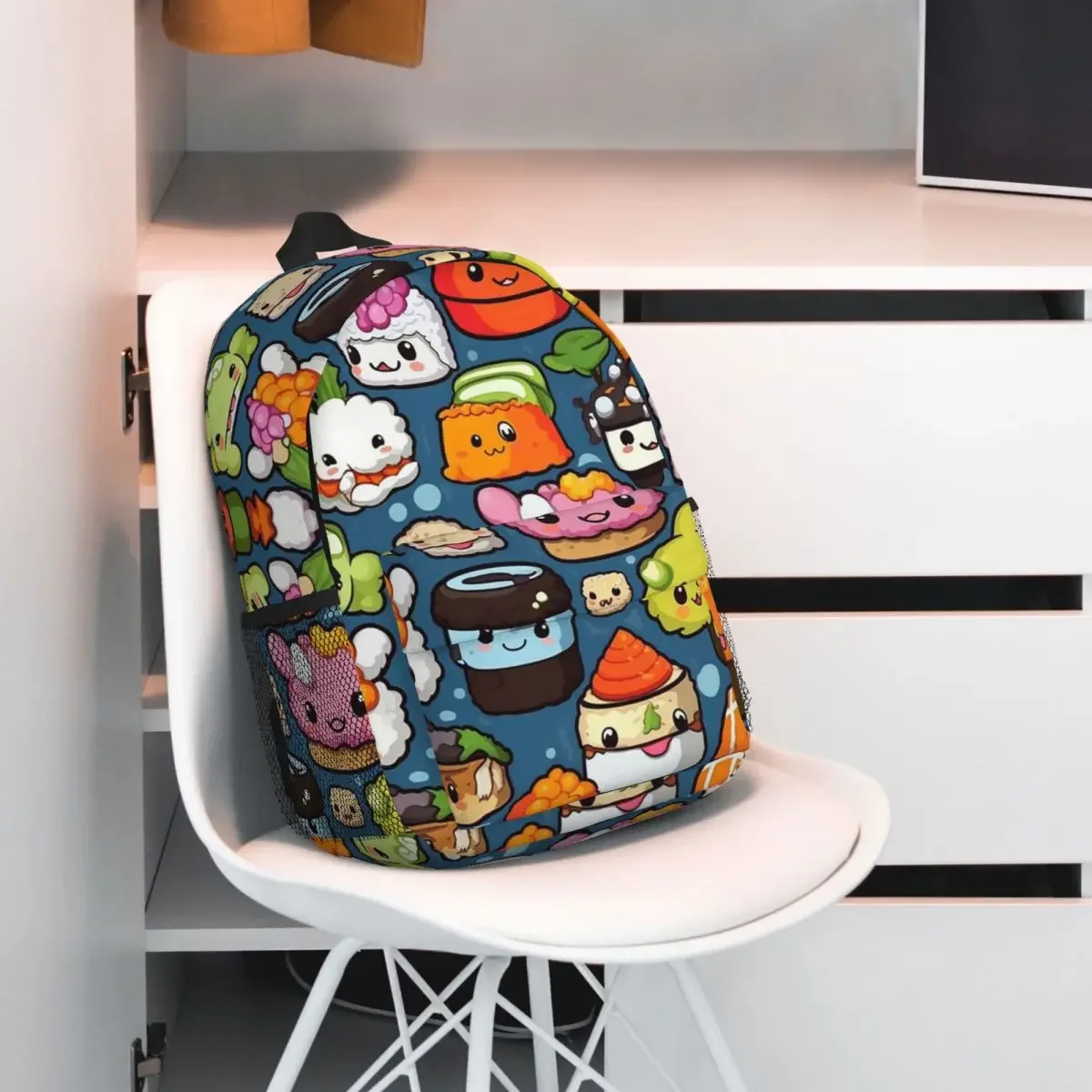 Sacs à dos Sushi Monsters pour adolescents, cartable décontracté pour enfants, sacs d'école, sac à dos de voyage, sac initié, grande capacité