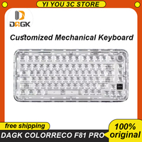 DAGK ColorReco F81 Pro Mechanical Keyboard Three Mode Wireless Bluetooth Transparent Acrylic Rgb Gasket Hot Swap 81 Keys Custom