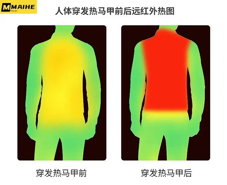 21 Areas Intelligent Electric Heating Vest Men's Winter Warm Jacket Usb Dual Control Infrared Heating Suit Casual Men Vest Coat