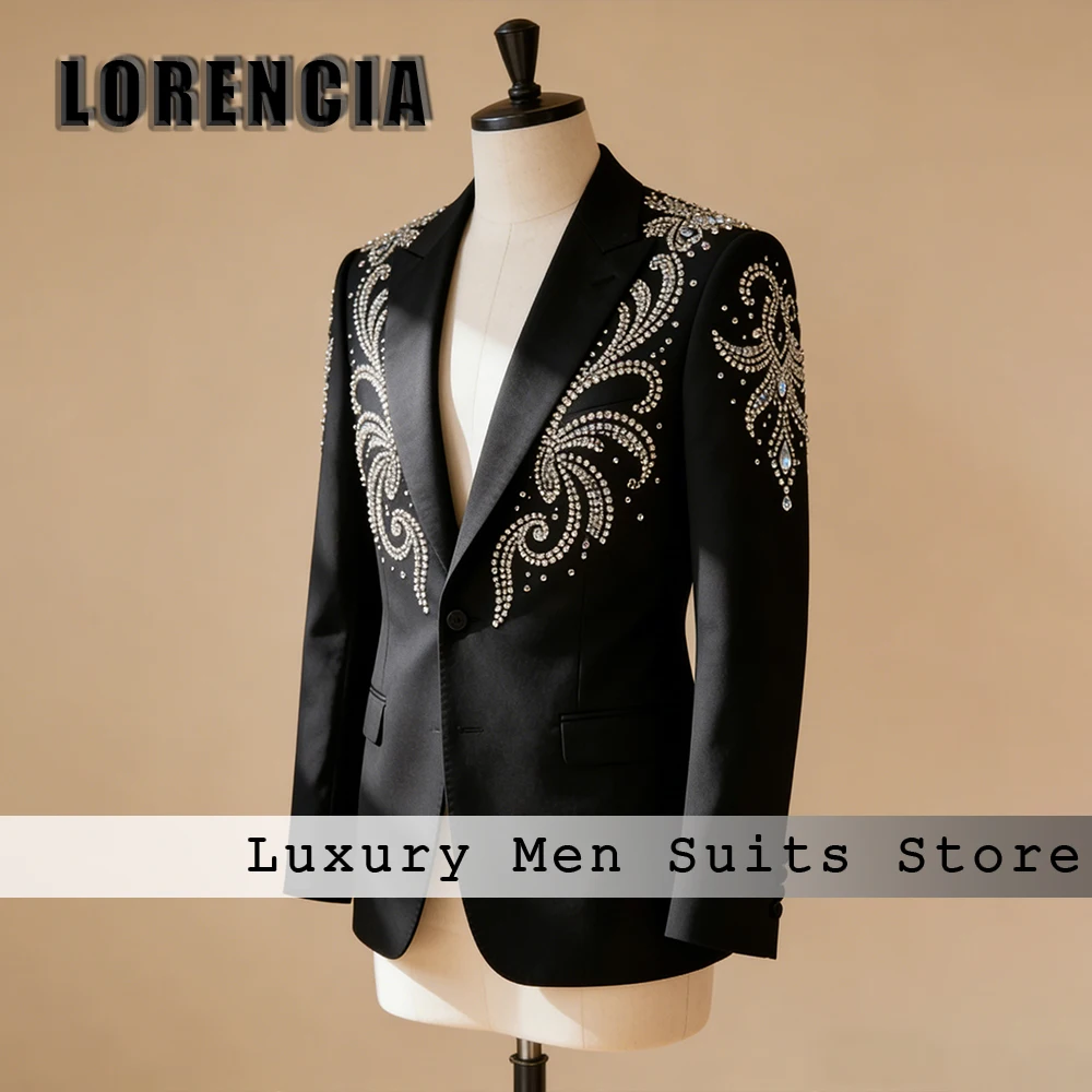 

Simple Diamond Suits for Men 2 Pieces Single Breasted Wedding Tuxedos Set Groom Outfits Customized Blazer Pants trajes de novio