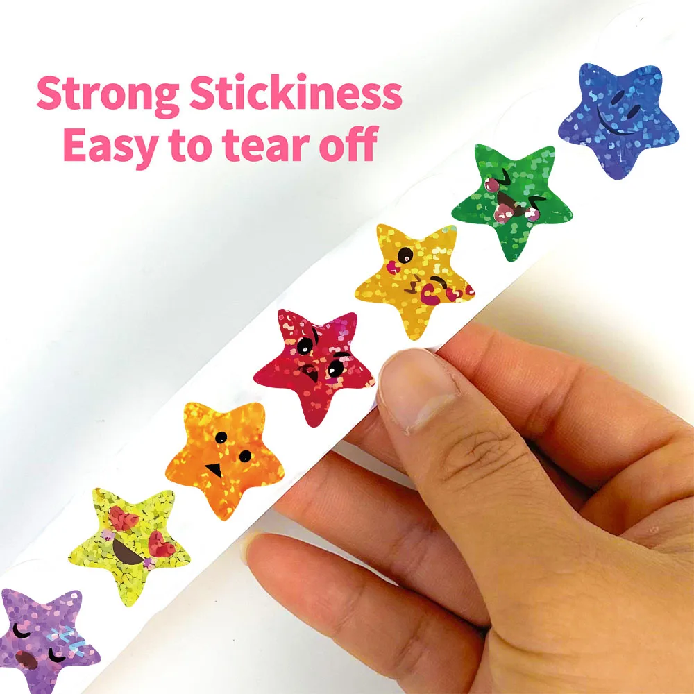 500 pçs estrelas coloridas adesivo nostalgia guitarra à prova dwaterproof água café arte paisagismo mala bicicleta retro decalques adesivos ﻿