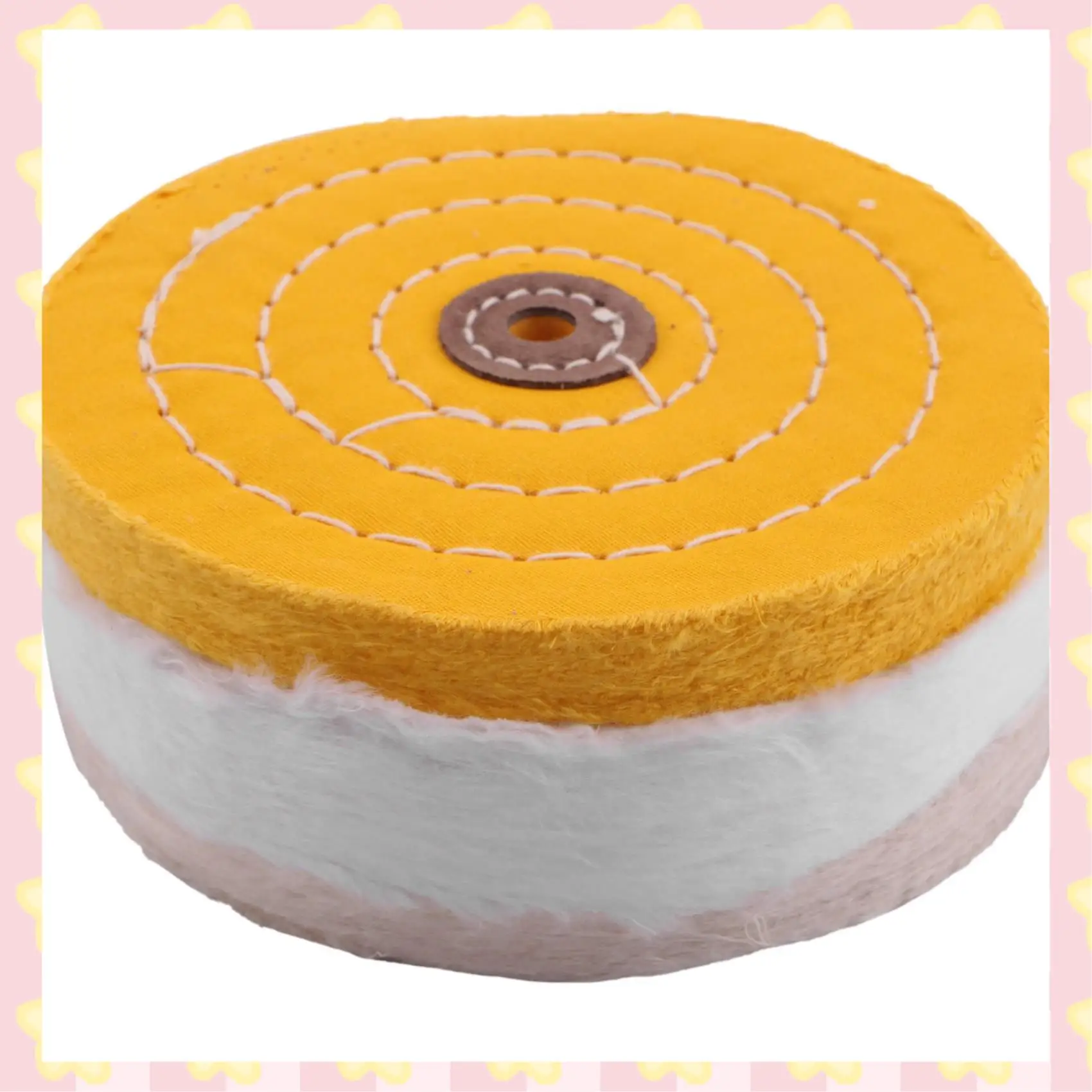 

AB51 10 шт. 6-дюймовые полировальные круги для настольной шлифовальной машины с комплектом полировальных щеток, белый и желтый