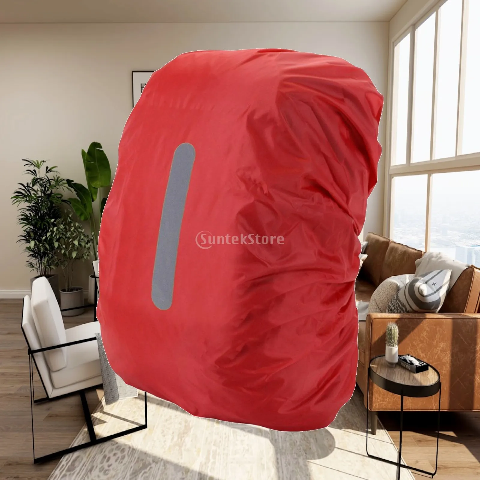 Portable Waterproof Backpack Cover Rain Shield for Outdoor Travel Cycling Hiking Reflective Strip Lightweight Rucksack