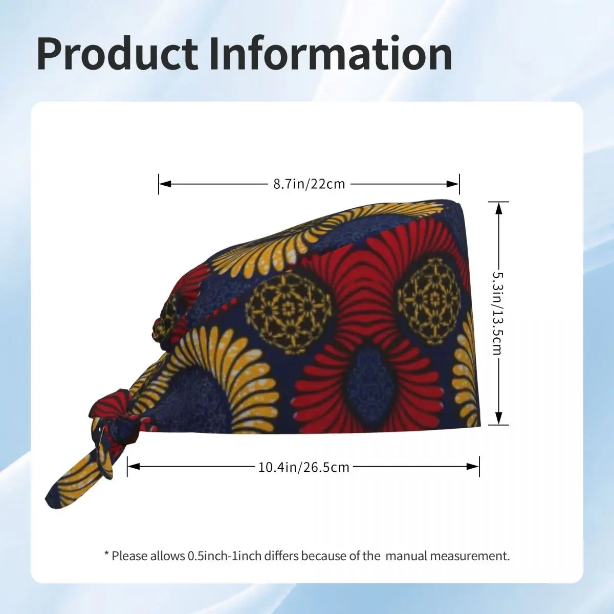 Custom Ankara African Pattern Scrubs Cap Surgical Hats Men Women Africa Ethnic Operating Room Cap Operator Hats Lab Works Hat view 5
