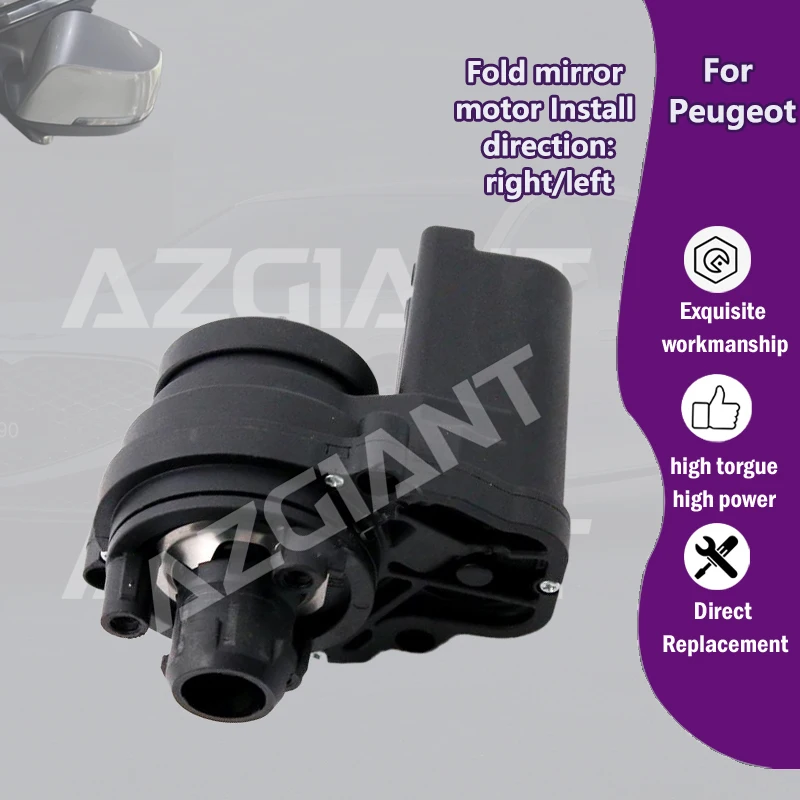 

AZGIANT For Peugeot Partner K9 Van/3008 P84 5008 208 E-208 2008 MK2/Boxer Car Side Wing Mirror Folding 12V DC Motor module R L