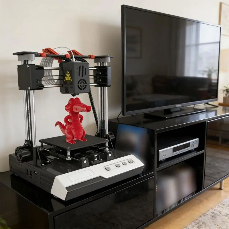 

Small Desktop 3D Printer Fast Heating and 0.05mm Resolution for and Filaments 100x100x100mm 220V Voltages F19E