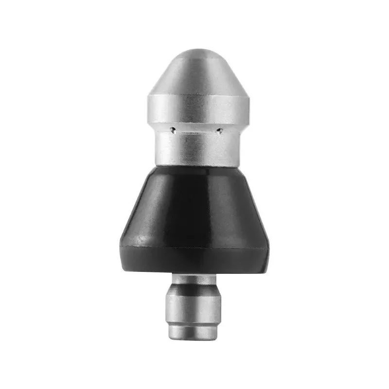 Powerful Pressure Pipe Dredging Sewer Cleaner Drain Washer Nozzle 1Forward 6Rear Jets 1/4inch Quick Connect Thread Nozzle