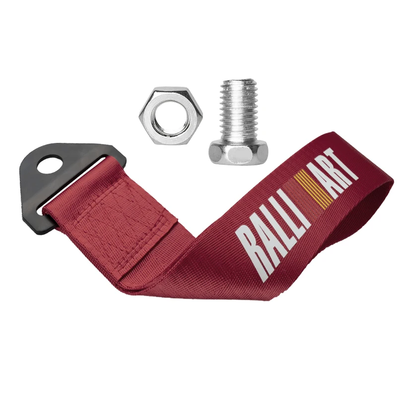 1 قطعة JDM سباق نمط سحب حزام الألومنيوم العالمي سباق سحب القضبان النايلون مقطورة سيارة حبل هوك تعديل الديكور الملحقات