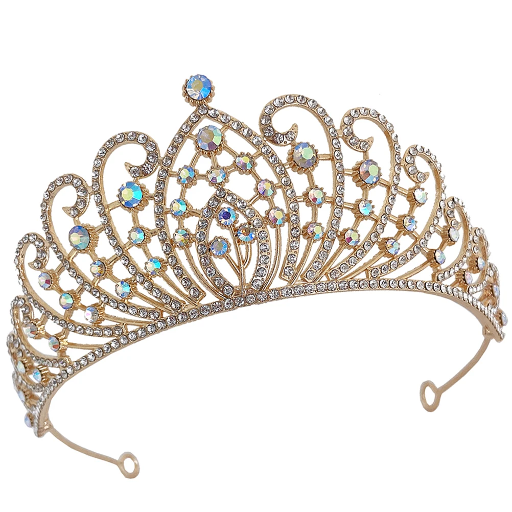 

Bridal Party Crown Banquets Headdress Wedding Hair Accessories Girls Rhinestone Tiaras Women Elegant Bridal Headpieces