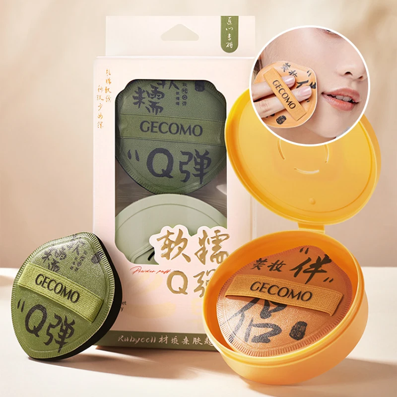 GECOMO Puff de algodón de azúcar de doble punta: aterciopelado, suave y suave para maquillaje húmedo y seco, garantiza un impecable aplicación de base