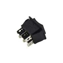 1PCS DPDT Black Rocker Switch Power Switch ON-OFF-ON 3 Position 6 Pins The Arrow Is Reset 16A 250VAC/ 20A 125VAC