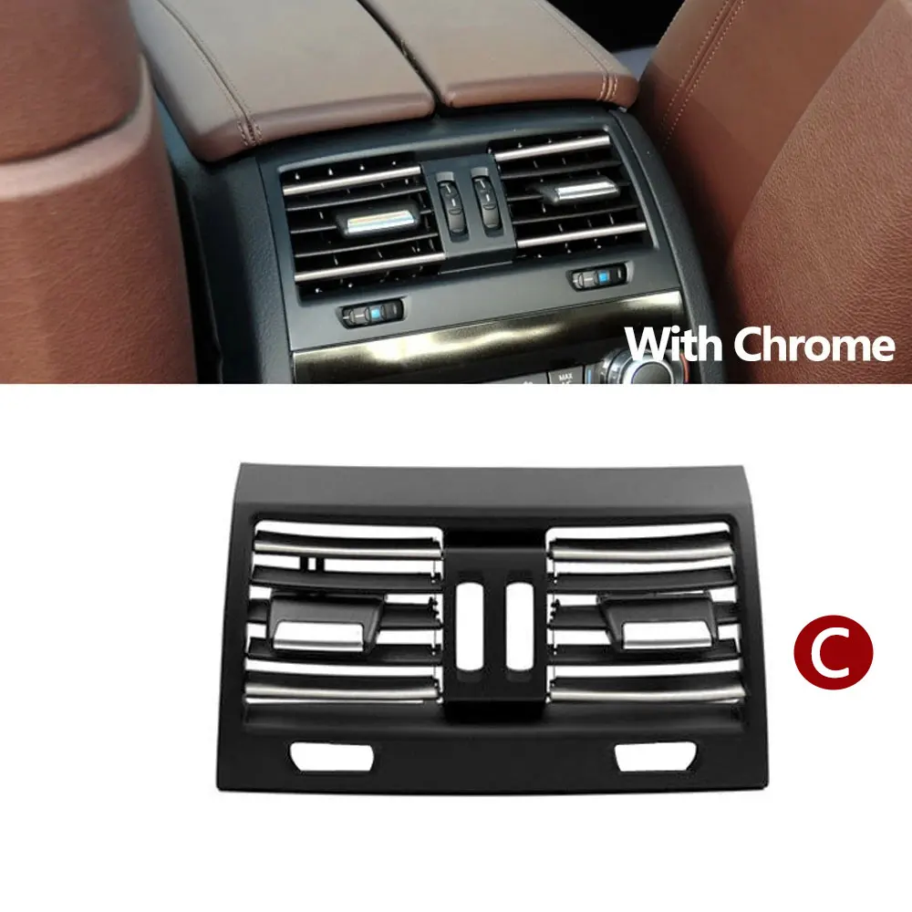 LHD RHD Auto Vorne Hinten Klimaanlage Verchromt AC Vent Grille Outlet Abdeckung Panel Für BMW 5er F10 F11 F18 520i 523i 525i