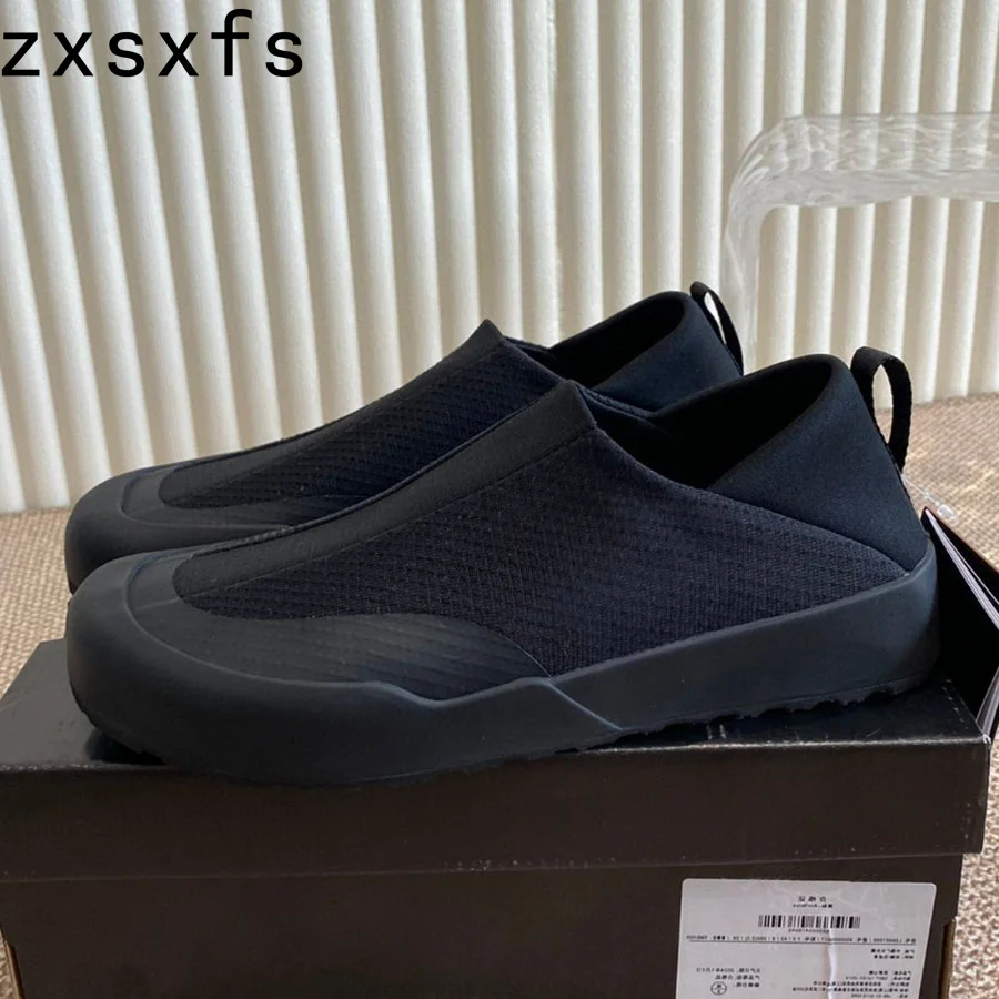 Zxsxfs Summer Knitted Lace up Sneakers Male Flat Slippers Men Comfy Breathable Training Shoes Man Brand Loafer Walk Shoes Men's