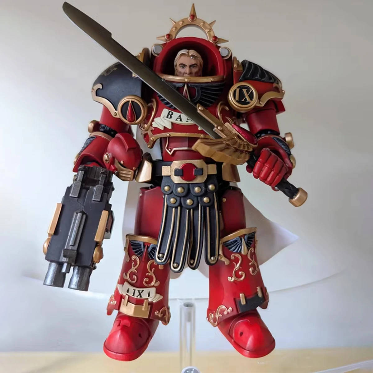 JOYTOY Warhammer The Horus Heresy Blood Angels Action Figure Legion Praetor With Paragon Blade Joint Movable Figure Model Toys