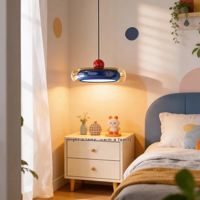 

Memphis Aisle Chandeliers Dopamine Color Children's Room Entrance Door Lamp LED Bedroom Study Balcony Corridor Chandelier