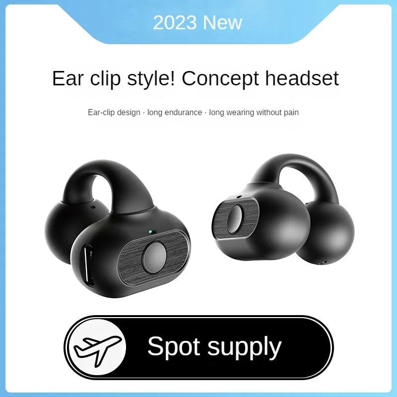 NEW Wireless Bluetooth Headset Ear Clip Bone Conduction 5.3 Extra Long Endurance Outdoor Sports Headphones for Men and Women