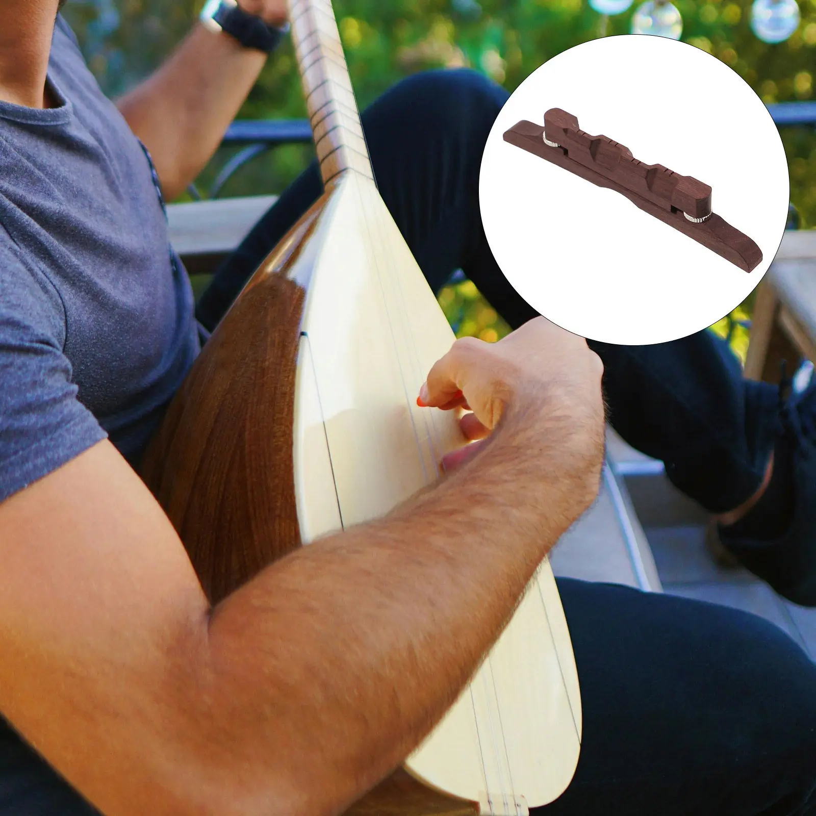 

Rosewood Guitar Bridge Mandolin Bridge String Height Replacement Parts for Performance Practice Recording Acoustic Instrument